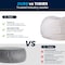 Flash Furniture Bean Bag Chair, White Back, 30 in W 30" L 18" H DG-BEAN-SMALL-FUR-WH-GG - alternate 6